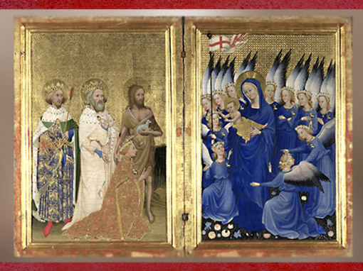 D'après le diptyque Wilton, 1395-1399, Angleterre ou France, Gothique International. (Marsailly/Blogostelle)