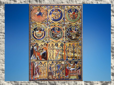 D'après le Sens du Sacré, La Genèse, psautier de Eadwine, 1155-1160, art médiéval. (Marsailly/Blogostelle)