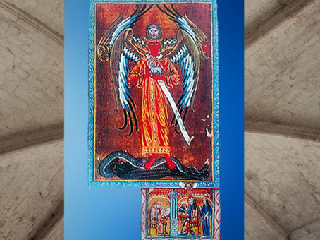 D'après La Figure Merveilleuse, énergie suprême, première vision, Livre des œuvres Divines, 1174, Hildegarde de Bingen, époque médiévale. (Marsailly/Blogostelle)