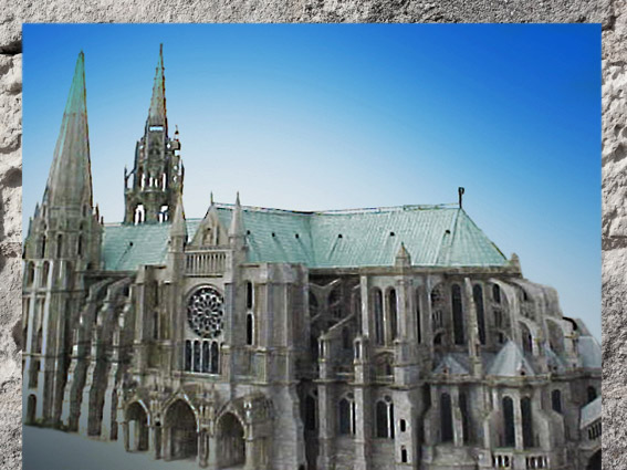D'après Notre-Dame de Chartres et ses arcs-boutants, 1145 et 1194-1220, Gothique, XIIe-XIIIe siècle, art médiéval. (Marsailly/Blogostelle)