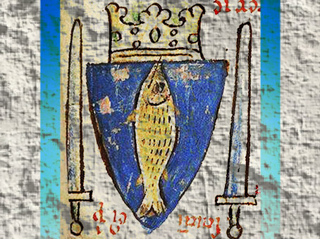 D'après le Sens des Armoiries, poisson royal, art médiéval. (Marsailly/Blogostelle)