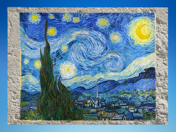 D'après La Nuit Étoilée, de Vincent Van Gogh, 1889 apjc, XIXe siècle. (Marsailly/Blogostelle)