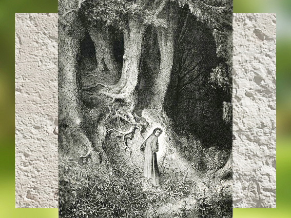 D'après Dante dans la Forêt, illustration de Gustave Doré, La Divine Comédie, XIXe siècle. (Marsailly/Blogostelle)