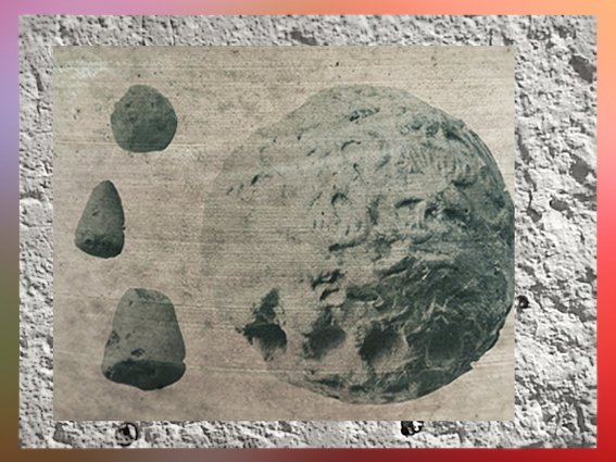 D'après une bulle-enveloppe et ses calculi, période d'Uruk, vers 3400 avjc, terre un peu cuite, Suse, Mésopotamie. (Marsailly/Blogostelle)