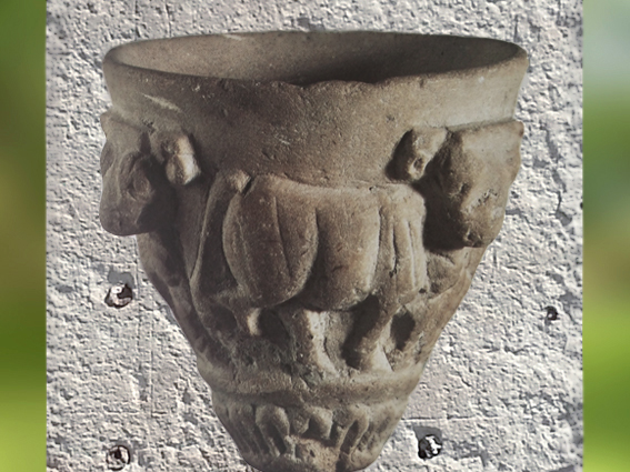 D'après un vase, bovidés, vers 3300 avjc, calcaire, style d'Uruk, Mésopotamie. (Marsailly/Blogostelle)