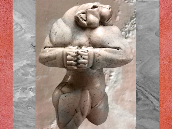 D’après la sculpture dite La Lionne de Guennol, vers 3300-2800 avjc, pays d’Élam, Iran actuel, Orient ancien. (Marsailly/Blogostelle)