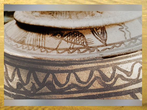 D'après le décor du vase à la Cachette, Suse, milieu du IIIe millénaire avjc, pays d’Élam, Iran actuel, Orient ancien. (Marsailly/Blogostelle)