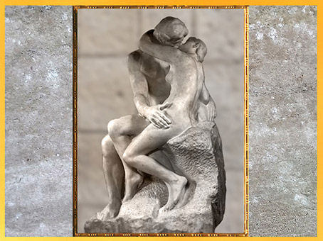 D'après Le Baiser d'Auguste Rodin, inspiré de Paolo et Francesca, La Divine Comédie, 1888-1898, XIXe siècle. (Marsailly/Blogostelle)
