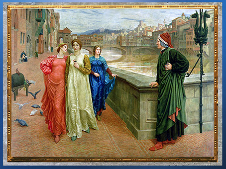 D'après Dante et Béatrice, la cité de Florence, Henry Holiday, 1883, XIXe siècle. (Marsailly/Blogostelle)