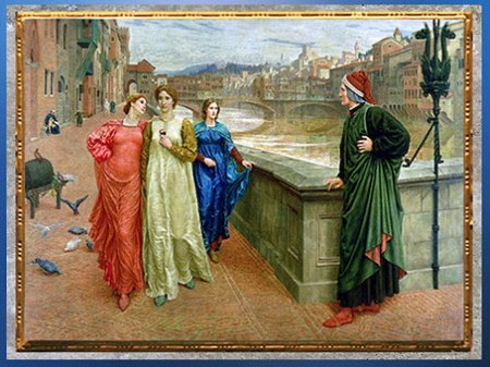 D'après Dante et Béatrice, la cité de Florence, Henry Holiday, 1883, XIXe siècle. (Marsailly/Blogostelle)