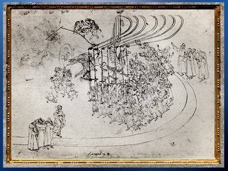 D'après Le Paradis, le Triomphe de l'Eglise, Divine Comédie, Sandro Botticelli, 1480-1495, fin XVe siècle, Renaissance. (Marsailly/Blogostelle)