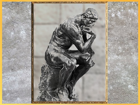 D'après Le Penseur, Dante Alighieri, d'Auguste Rodin, 1880-1902, sculpture, bronze, XIXe-XXe siècle. (Marsailly/Blogostelle)