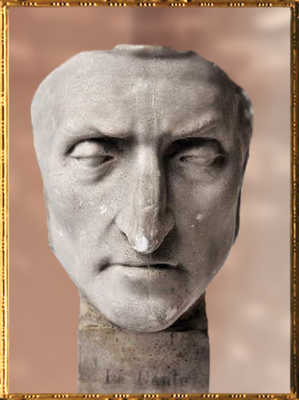 D'après un masque de Dante Alighieri, XIXe siècle, Rouen, musée Flaubert. (Marsailly/Blogostelle)