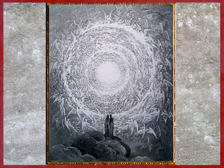 D'après Dante et Béatrice atteignant l'Empyrée, Gustave Doré, 1861, Divine Comédie, XIXe siècle. (Marsailly/Blogostelle