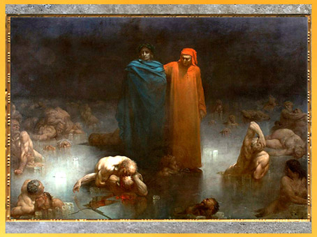 D'après Dante et Virgile dans le neuvième cercle de l'Enfer, Gustave Doré, 1861, huile sur toile, XIXe siècle. (Marsailly/Blogostelle)
