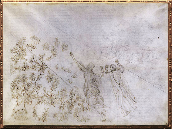 D'après le Ciel de l'Empyrée, la Divine Comédie, Sandro Botticelli, 1480-1495 apjc. (Marsailly/Blogostelle)