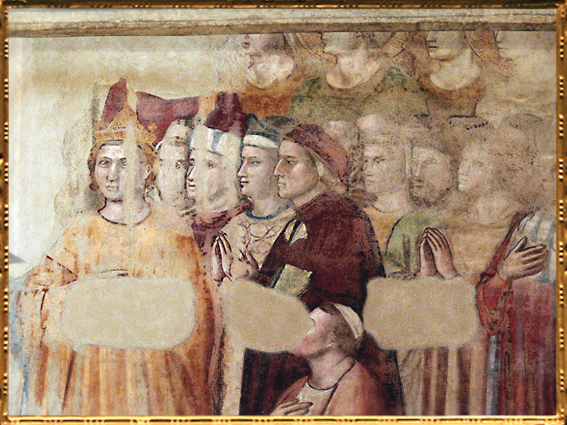 D'après la fresque du Paradis, Giotto Di Bondonne, 1335 apjc, chapelle du Bargello, Florence. (Marsailly/Blogostelle)
