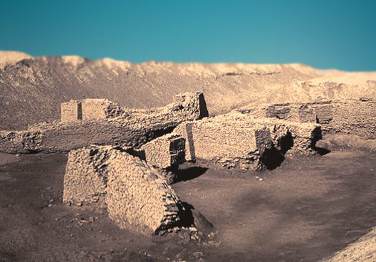 D’après les vestiges de l’antique Girsu, site de Tello, IIIe millénaire avjc, actuel Irak, époque des dynasties archaïques sumériennes, Mésopotamie. (Marsailly/Blogostelle)