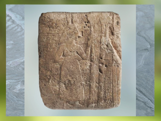 D'après un bas-relief dit la Figure aux Plumes, vers 2700 avjc, Girsu-Tello, période des dynasties archaïques sumériennes, Irak actuel, Mésopotamie. (Marsailly/Blogostelle)