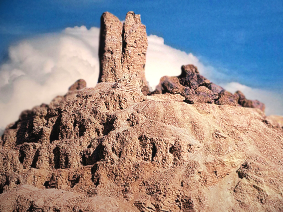 D'après la ziggurat de Nimrud, antique Borsippa, vers 2112-2004 avjc, époque de la IIIe dynastie d'Ur, Irak actuel, Mésopotamie. (Marsailly/Blogostelle)