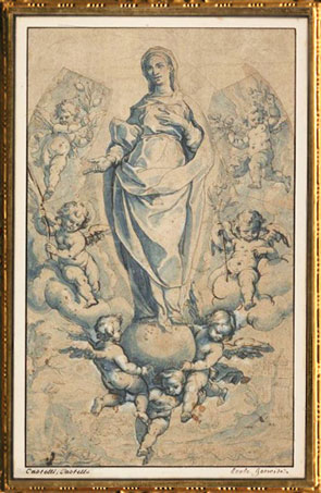 D'après La Vierge sur le Globe, Bernardo Castello, 1557-1629, école piémontaise et génoise. (Marsailly/Blogostelle)