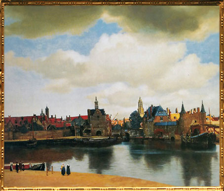 D'après La Vue de Delft, Johannes Vermeer, 1660-1661, IVM, XVIIe siècle, peinture hollandaise. (Marsailly/Blogostelle)