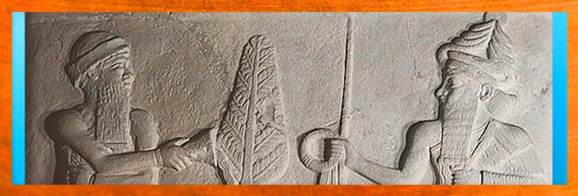 D'après une stèle d'investiture, Ur-Nammu, Troisième dynastie d'Ur, ouverture. (Marsailly/Blogostelle)