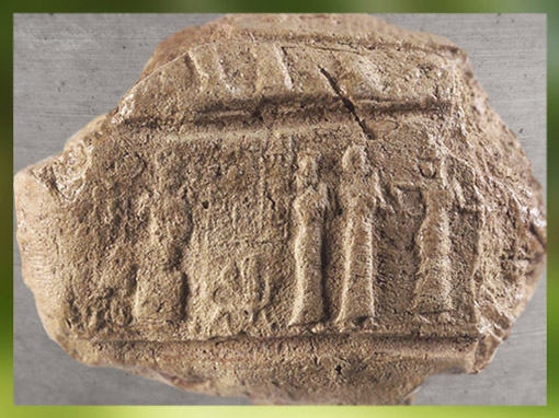 D’après le sceau de Gudea, prince de Lagash, empreinte sur bulle de terre crue, vers 2130-2100 avjc, époque néo-sumérienne, Girsu-Tello, Mésopotamie. (Marsailly/Blogostelle)