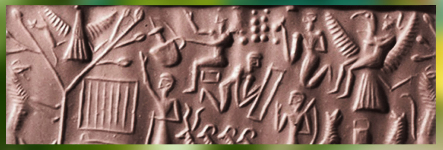 D’après la légende du roi Etana de Kish, sceau, vers 2400-2200 avjc, Agadé, Mésopotamie. (Marsailly/Blogostelle)