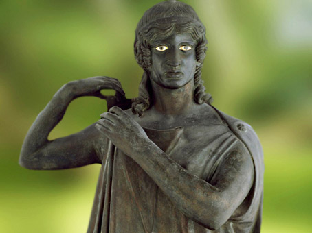 D’après une Danaïde, statue en bronze, Villa des Papyrus, Herculanum, Ier siècle (avant 79, Vésuve ), Naples, Art Romain. (Marsailly/Blogostelle)