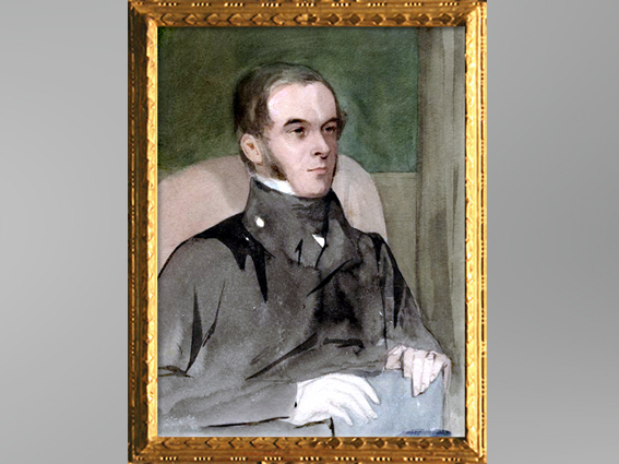 D'après Prosper Mérimée en buste, de Cécile Delessert, vers 1847, aquarelle, XIXe siècle. (Marsailly/Blogostelle)