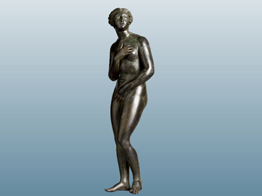 D'après Aphrodite-Vénus, bronze, yeux incrustés argent, première moitié IIIe siècle avjc, Sidon, Syrie, période hellénistique, Grèce antique. (Marsailly/Blogostelle)