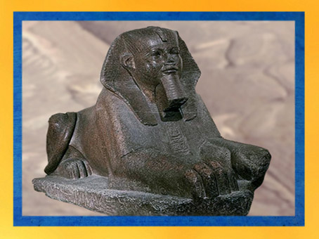 D’après le Sphinx de Tanis en granit, une sculpture qui remonte peut-être à l'Ancien Empire, vers 2600 avjc, Égypte ancienne. (Marsailly/Blogostelle)