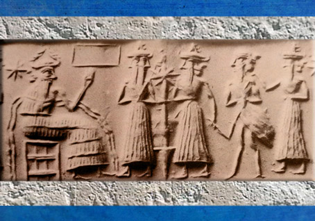 D’après le dieu des Flots Ea, son vizir à deux visages Ushmu, présentation d'un personnage - oiseau, vers 2300 avjc, période d'Agadé, Mésopotamie (Marsailly/Blogostelle)