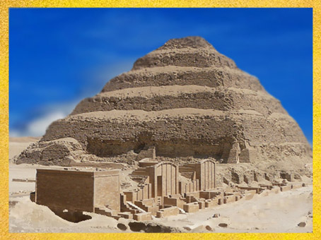 D’après la pyramide à degré du roi Djoser, vers 2980 – 2930 avjc, IIIe dynastie, Ancien Empire, Égypte Ancienne. (Marsailly/Blogostelle)