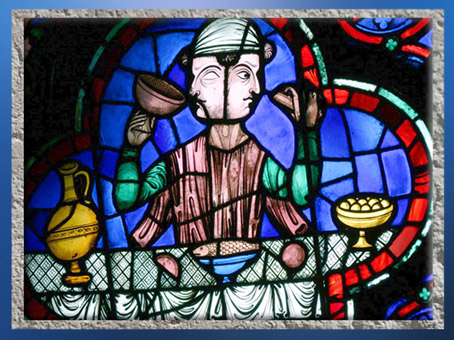 D'après Janus, vitrail, Notre-Dame de Paris, 1163 -début XIVe siècle, art gothique, restauration au XIXe siècle. (Marsailly/Blogostelle)