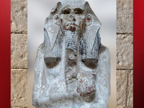 D'après Djoser et sa barbe postiche royale, statue calcaire, vers 2980 – 2930 avjc, IIIe dynastie, Ancien Empire, Saqqara, Égypte Ancienne. (Marsailly/Blogostelle)