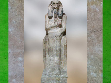 D'après Djoser, le corps moulé dans son habit, statue calcaire, vers 2980 – 2930 avjc, IIIe dynastie, Ancien Empire, Saqqara, Égypte Ancienne. (Marsailly/Blogostelle)
