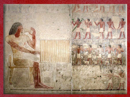 D'après le festin du défunt, listes de mets et boissons, chapelle de Ptahhotep, fils d'Akhethetep, nécropole de Saqqara, mastaba d'Akhethétep, Ve dynastie, Ancien Empire, Saqqara, Égypte Ancienne. (Marsailly/Blogostelle)