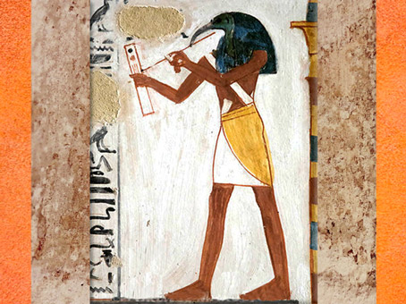 D’après le dieu Thot ibis, chapelle de Sésostris Ier, XIIe dynastie, Moyen Empire, Karnak, Égypte Ancienne. (Marsailly/Blogostelle)
