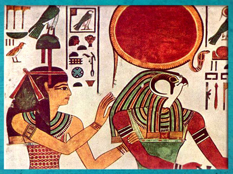 D'après Imentet, déesse de l'Occident, et Rê, tombe de Nefertari, épouse Ramsès II, XIXe dynastie, Vallée des rois, Nouvel Empire, Égypte Ancienne. (Marsailly/Blogostelle)