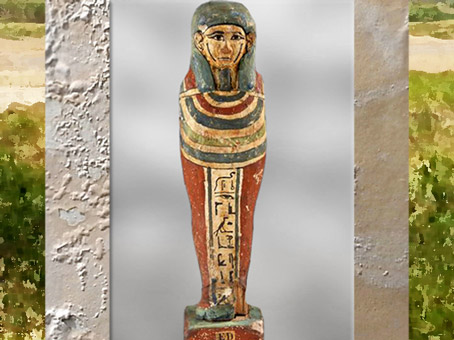D'après Ptah-Sokar-Osiris au nom de Takhabes, statuette, bois stuqué et peint, vers 663- 525 avjc, Basse époque, Égypte Ancienne. (Marsailly/Blogostelle)