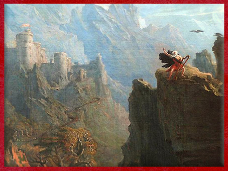 D'après Le Barde, de John Martin, détail, XIXe siècle. (Marsailly/Blogostelle)