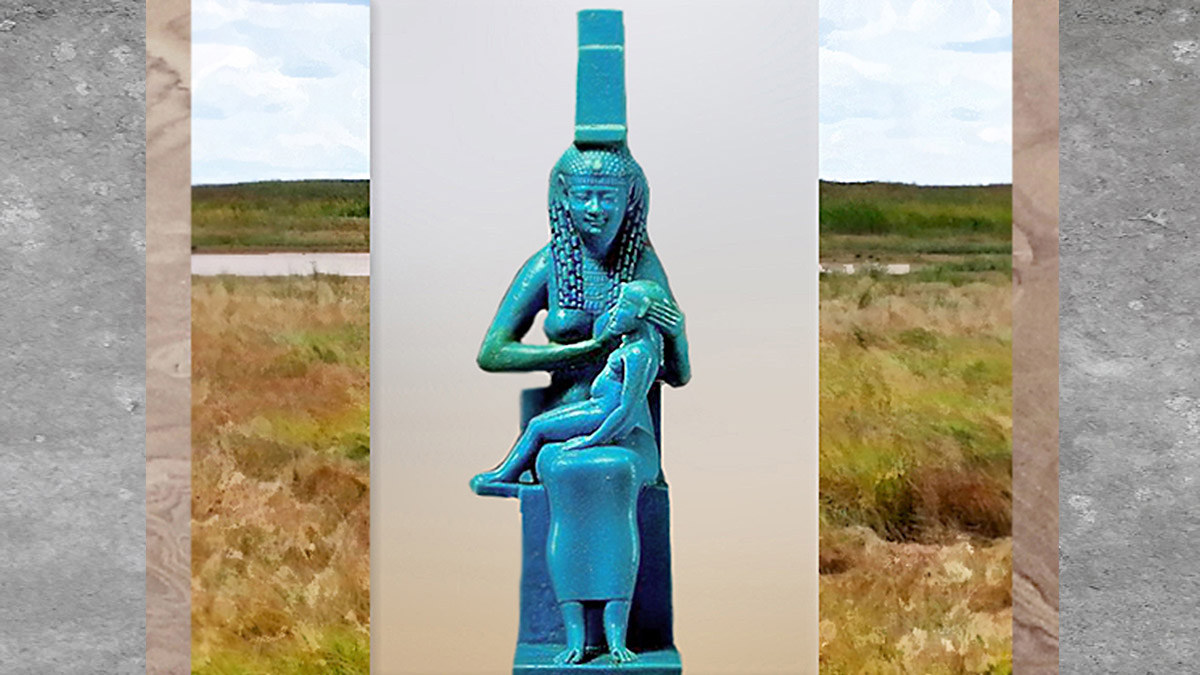 D'après la déesse Isis, Égypte ancienne, Histoire de l'art et du sacré. (Marsailly/Blogostelle)