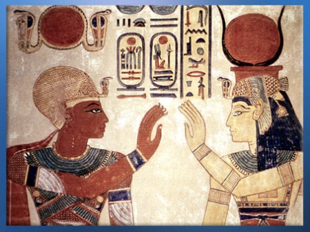 D’après la déesse Isis, tombe du prince Amonherkhepshef, fils de Ramsès III, Vallée des Reines, XXe dynastie, Nouvel Empire, Égypte Ancienne. (Marsailly/Blogostelle)