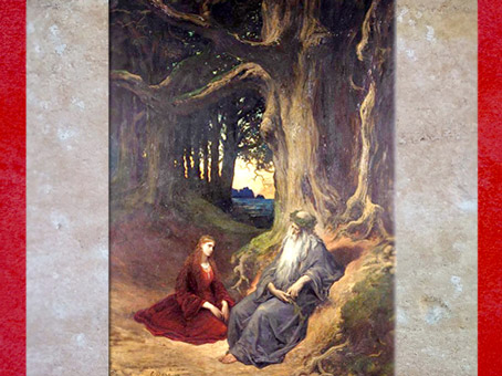 D'après Viviane et Merlin, huile sur toile, 1867, musée du monastère royal de Brou, XIXe siècle. (Marsailly/Blogostelle)