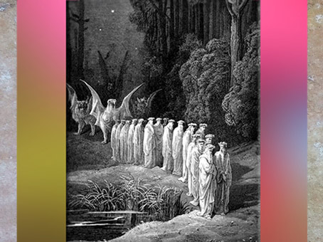 D'après un cortège de druides dans la forêt, illustration de Gustave Doré, XIXe siècle. (Marsailly/Blogostelle)