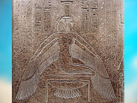 D'après la déesse Nephtys ailée, sarcophage de Ramsès III, vers 1190 avjc, Vallée des Rois, Thèbes, XXe dynastie, Nouvel Empire, Égypte Ancienne. (Marsailly/Blogostelle)