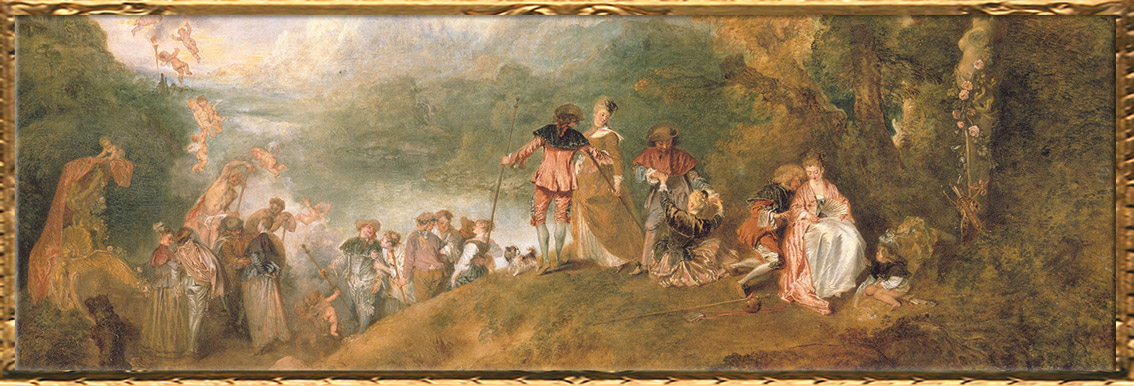 D'après Cythère, ouverture, Antoine Watteau. (Marsailly/Blogostelle)