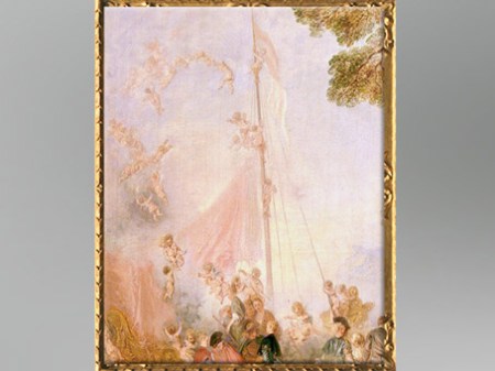 D’après la grand-voile, Embarquement pour Cythère, Antoine Watteau, 1718-1719, château de Charlottenburg, Berlin, XVIIIe siècle apjc, période Rocaille. (Marsailly/Blogostelle)